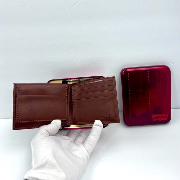 LEVI'S, MENS BROWN SINGLE FOLD MEN'S WALLET, RFID PROTECTION - Picture 2 of 16